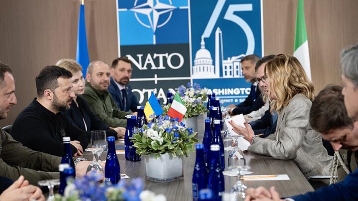 Incontro tra Giorgia Meloni e Volodymyr Zelensky al vertice NATO