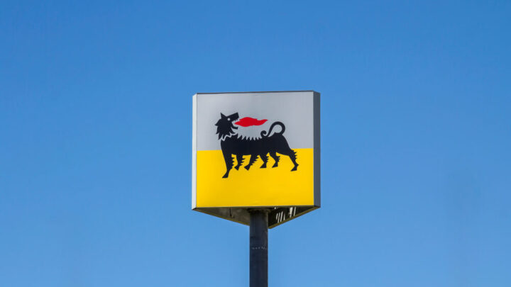Logo Eni con grafico di crescita