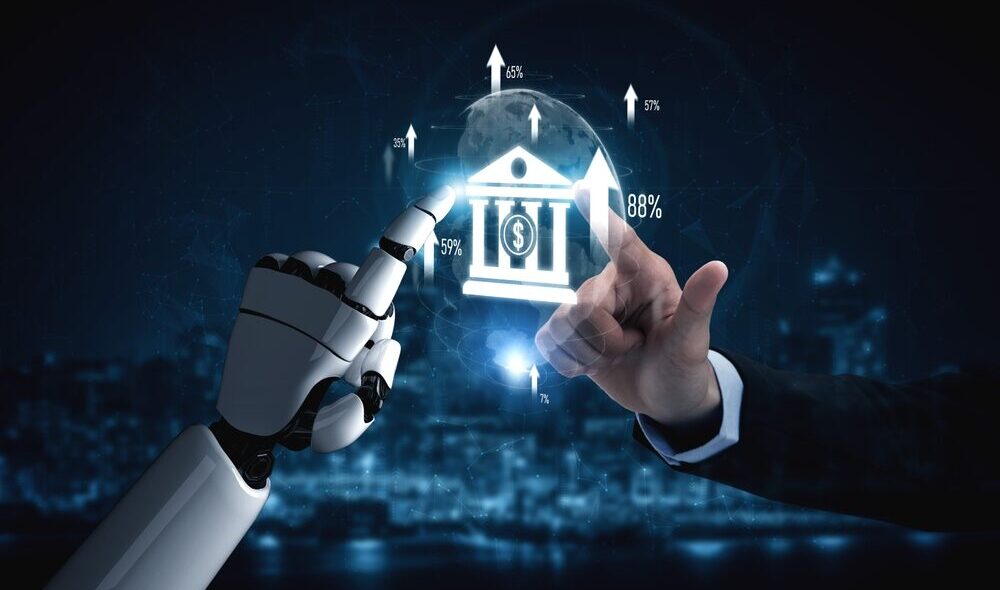 Illustrazione sull'intelligenza artificiale e pagamenti nel retail