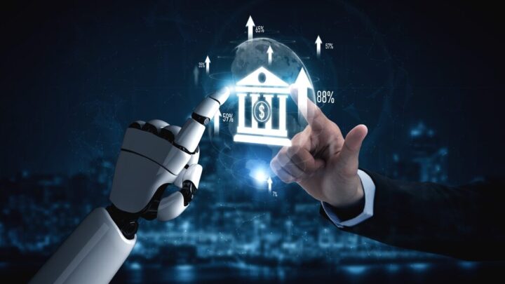 Illustrazione sull'intelligenza artificiale e pagamenti nel retail