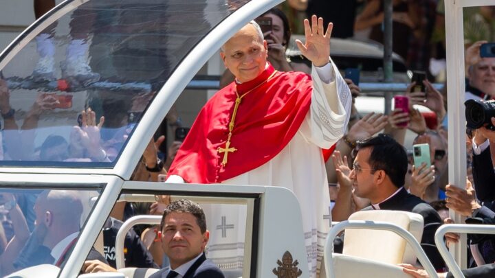 Il Papa durante un discorso