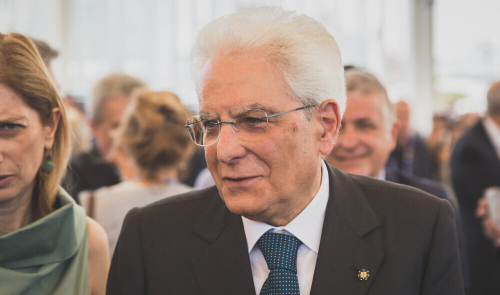 Sergio Mattarella durante una cerimonia ufficiale