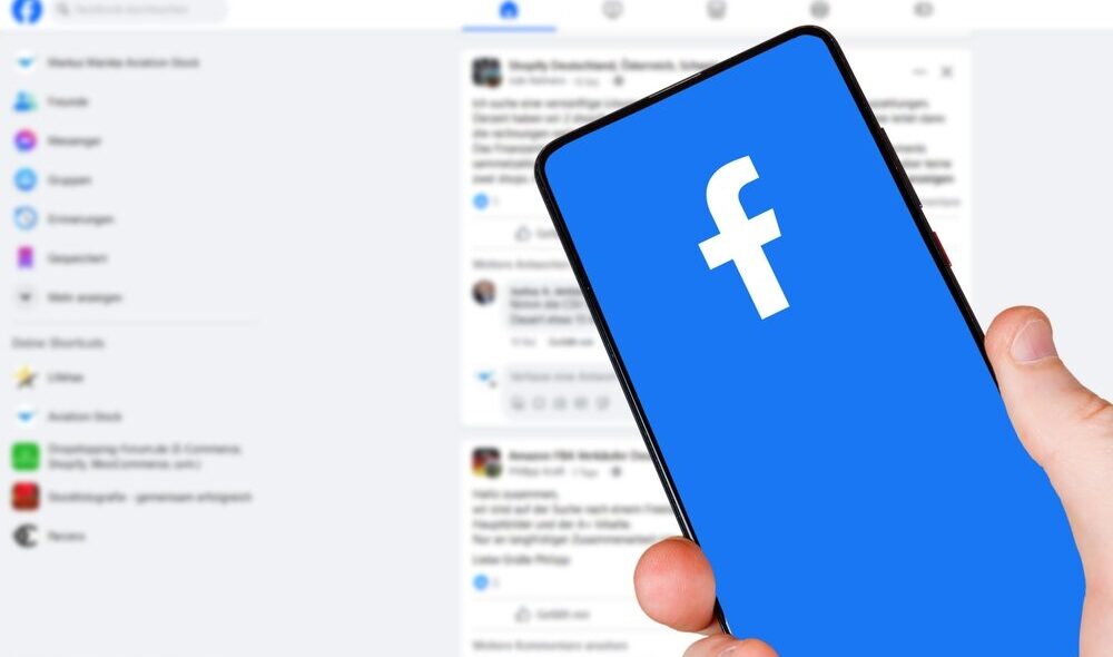 Interfaccia Facebook Reels-first